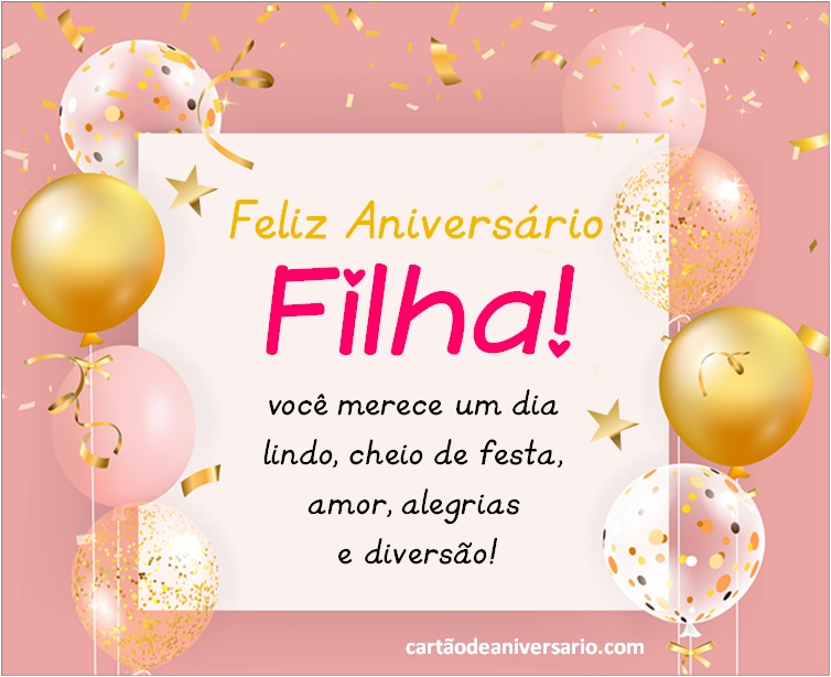 Cartão de Aniversário para Filha cartão de aniversário